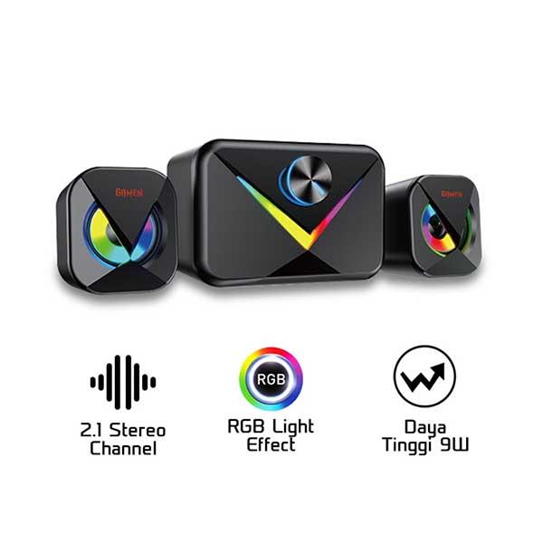 GAMEN GS10 GAMING MULTIMEDIA SPEAKER WITH RGB RHYTHM LIGHTS