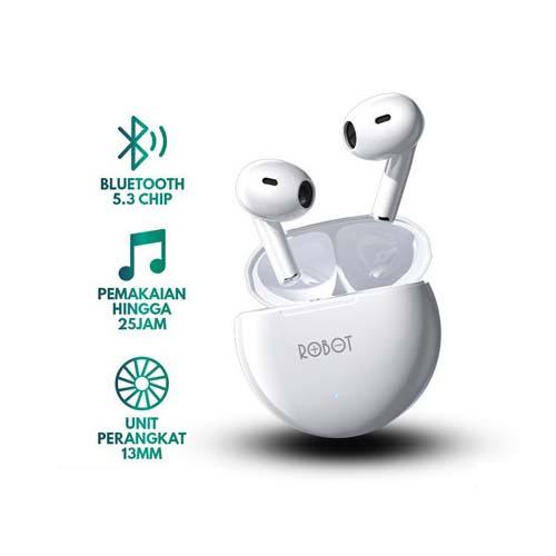HEADSET BLUETOOTH ROBOT FLYBUDS T10 WHITE