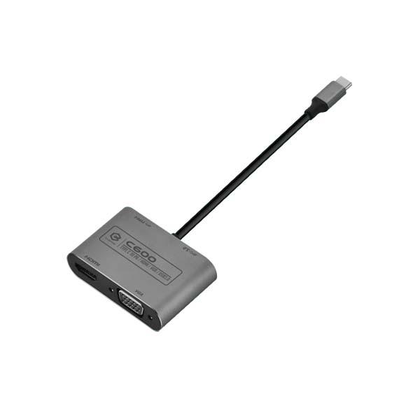 CONVERTER TYPE-C TO HDMI,VGA,USB,TYPE C CYBORG (C600)