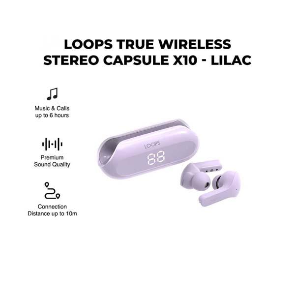 LOOPS TRUE WIRELESS STEREO CAPSULE X10 LILAC