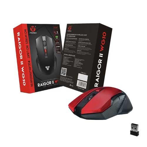 MOUSE GAMING WIRELESS FANTECH WG10 (BLACK/RED/GREY/WHITE)