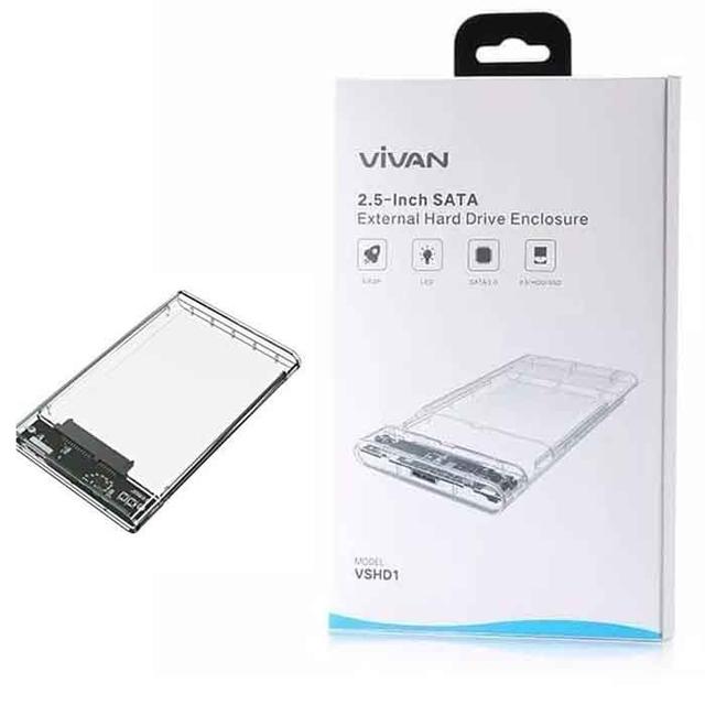 BOX HARD DISK EXT TRANSPARAN ENCLOSURE VSHD1 USB 3.0TO2,5 INCH VIVAN